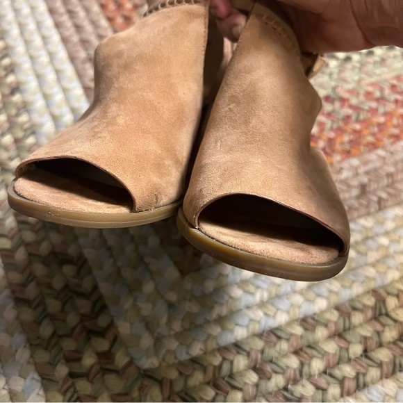 Jack Rogers Cameron Tan Suede Open Toe Booties size 7 1/2 - Picture 6 of 16